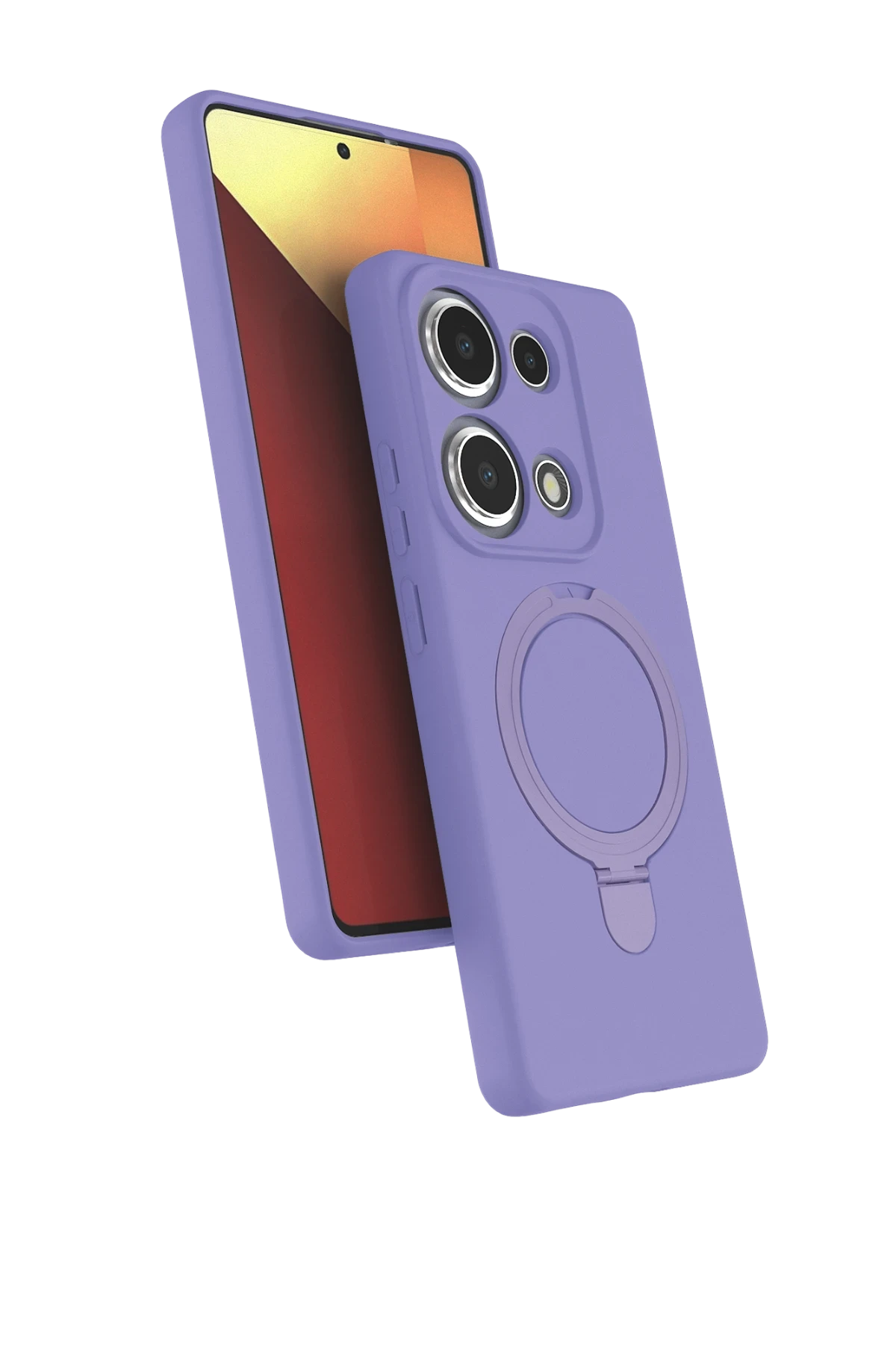 Newface Xiaomi Redmi Note 13 Pro 4G Regal Magsafe Standlı Kapak - Lila