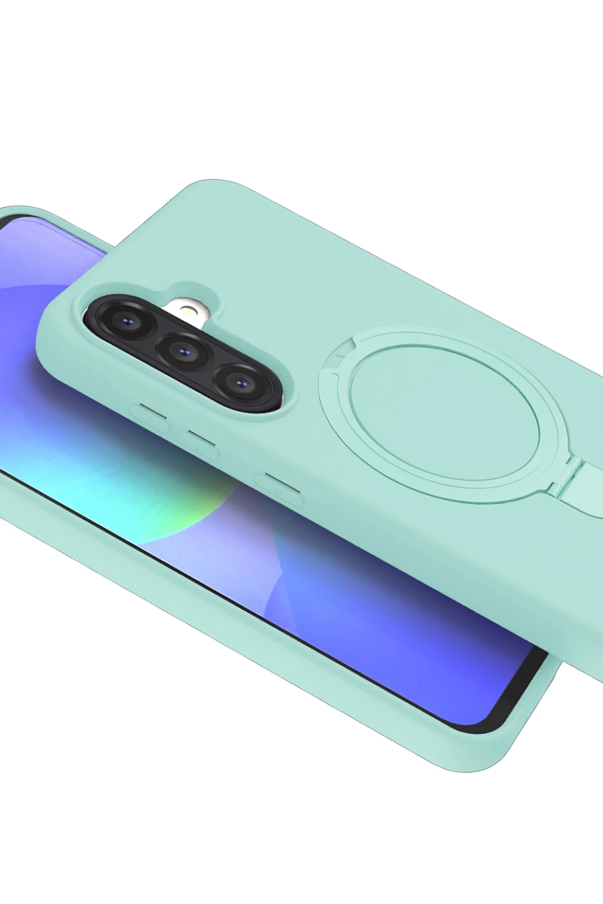 Newface Samsung Galaxy A36 Regal Magsafe Standlı Kapak - Su Yeşili