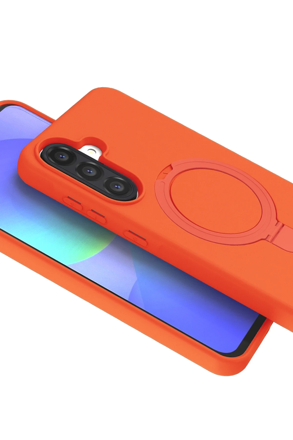 Newface Samsung Galaxy A36 Regal Magsafe Standlı Kapak - Turuncu