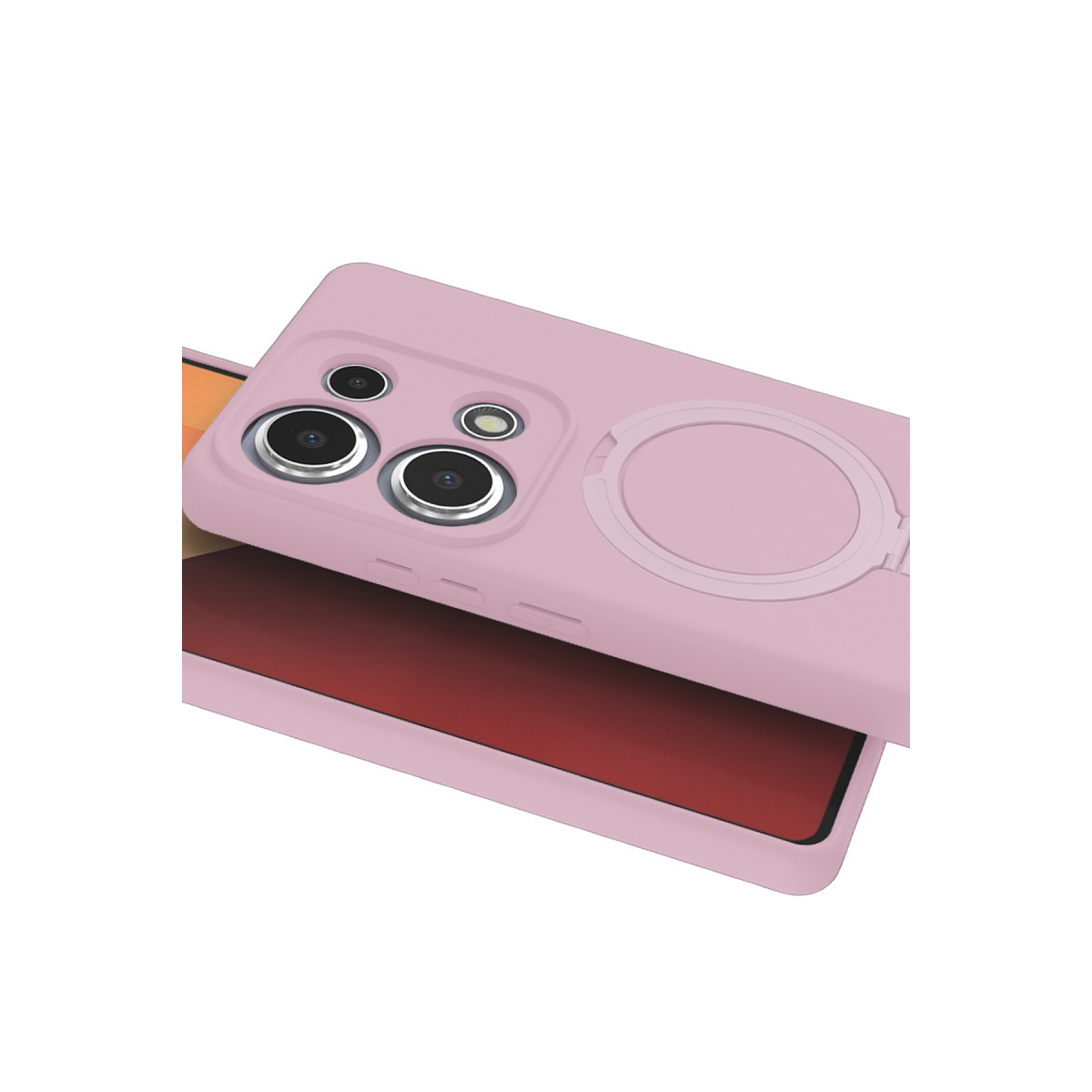 Newface Xiaomi Redmi Note 13 Pro 4G Regal Magsafe Standlı Kapak - Açık Pembe — görsel 11