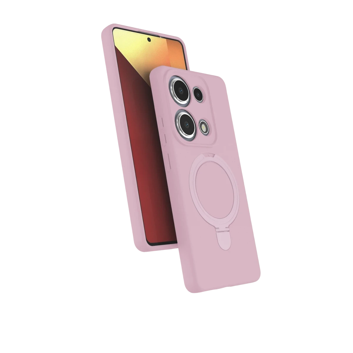 Newface Xiaomi Redmi Note 13 Pro 4G Regal Magsafe Standlı Kapak - Açık Pembe — görsel 5