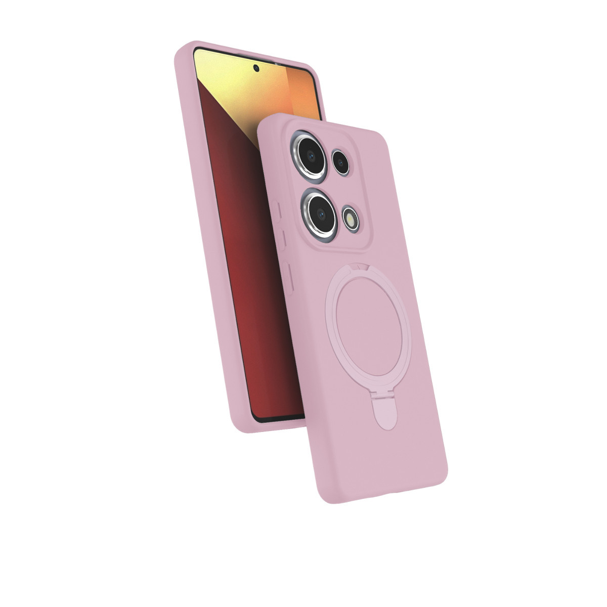 Newface Xiaomi Redmi Note 13 Pro 4G Regal Magsafe Standlı Kapak - Açık Pembe — görsel 9
