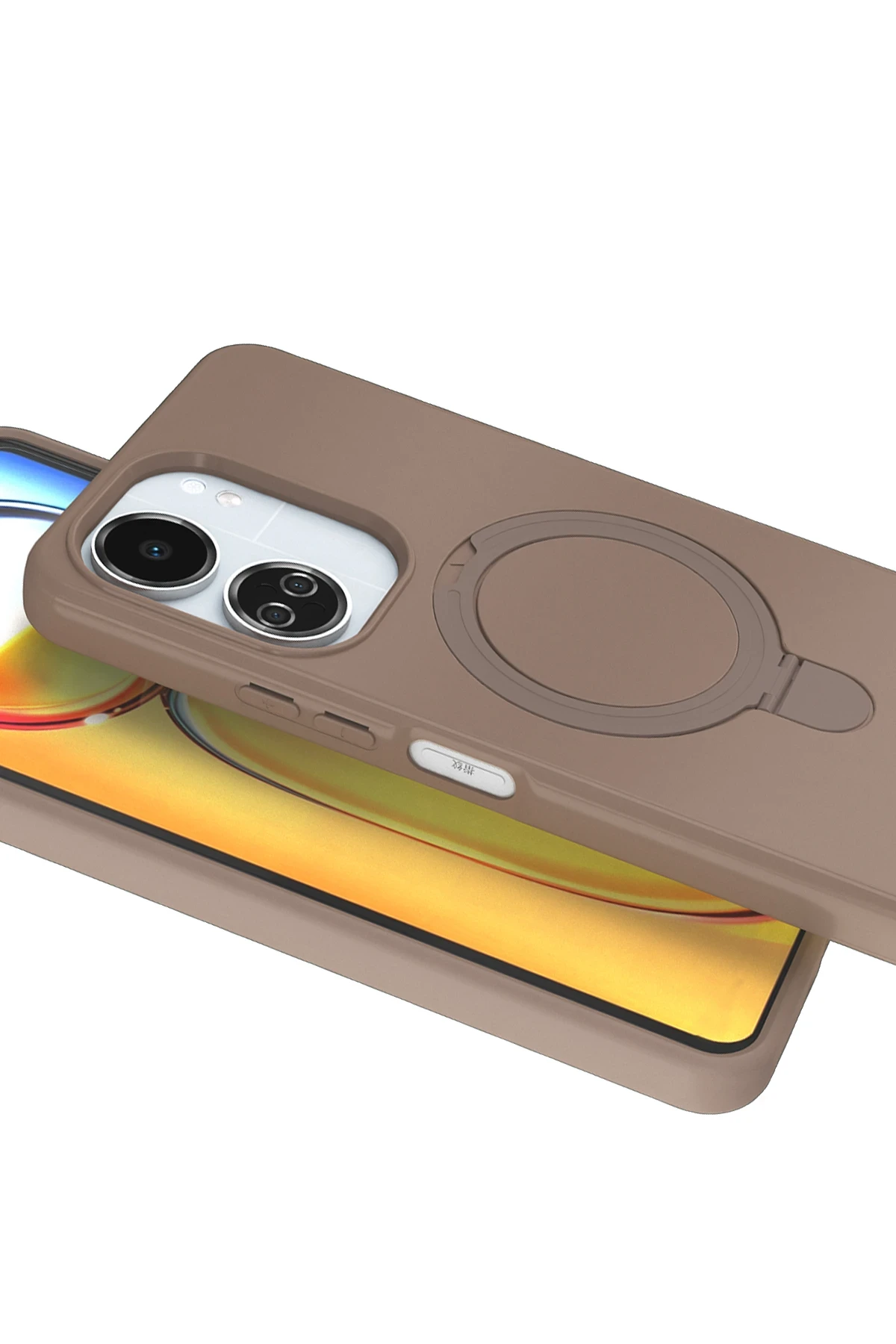 Newface Xiaomi Redmi 13C Regal Magsafe Standlı Kapak - Çöl Titanyum