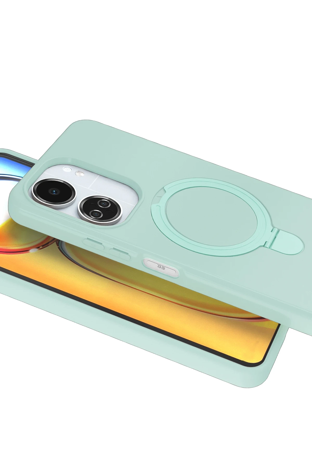 Newface Xiaomi Redmi 13C Regal Magsafe Standlı Kapak - Su Yeşili