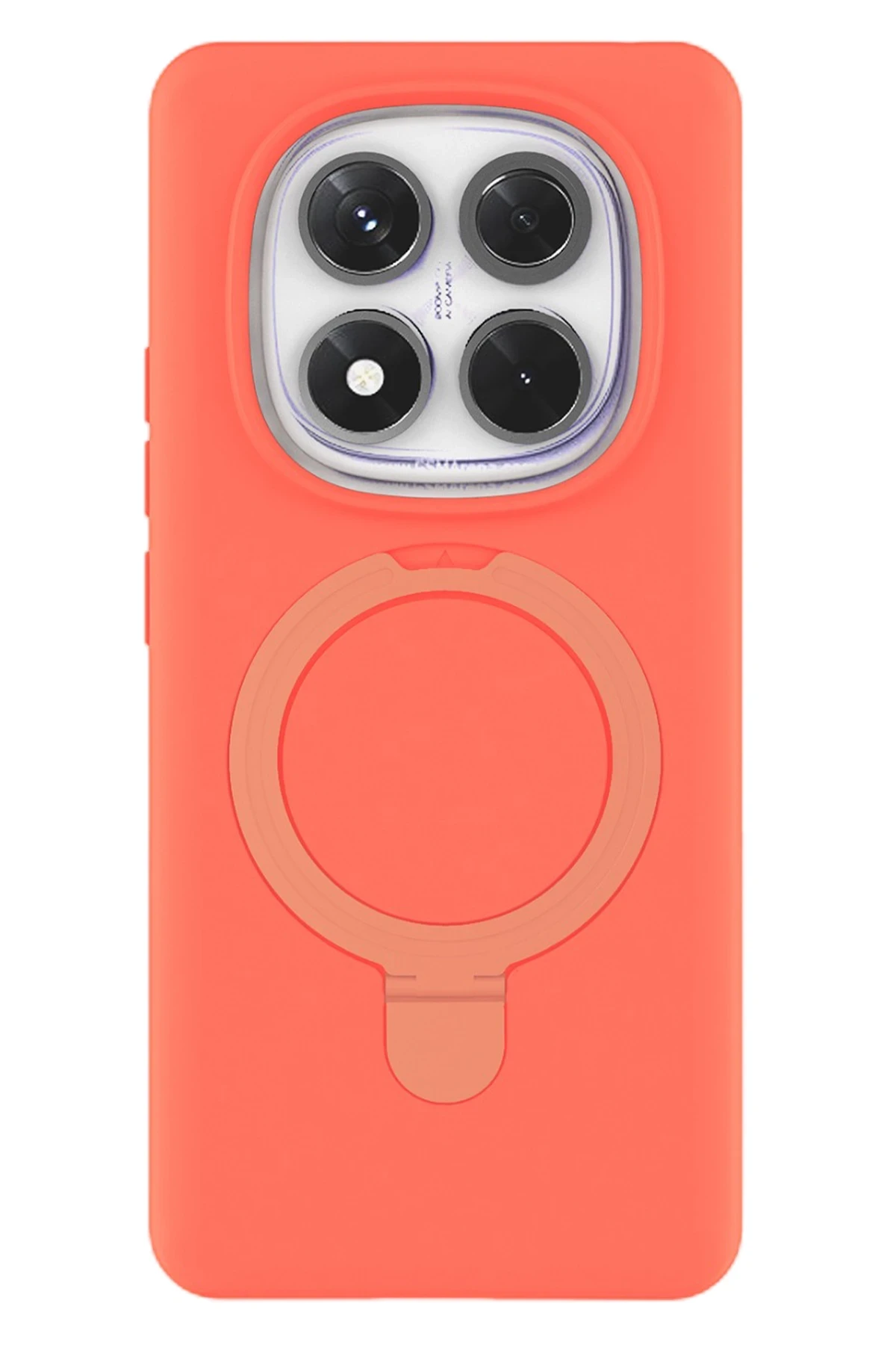 Newface Xiaomi Redmi Note 14 Pro 4G Regal Magsafe Standlı Kapak - Turuncu