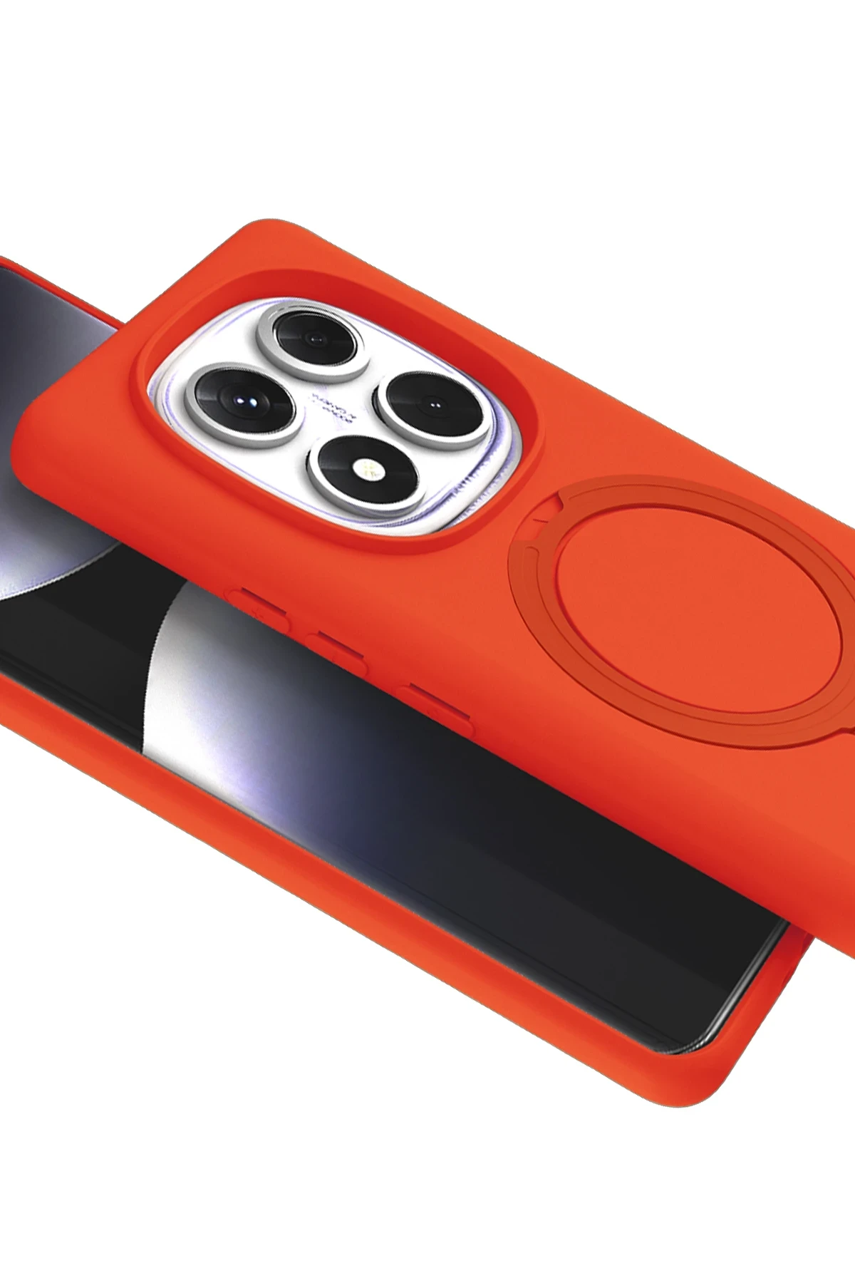 Newface Xiaomi Redmi Note 14 Pro 4G Regal Magsafe Standlı Kapak - Turuncu