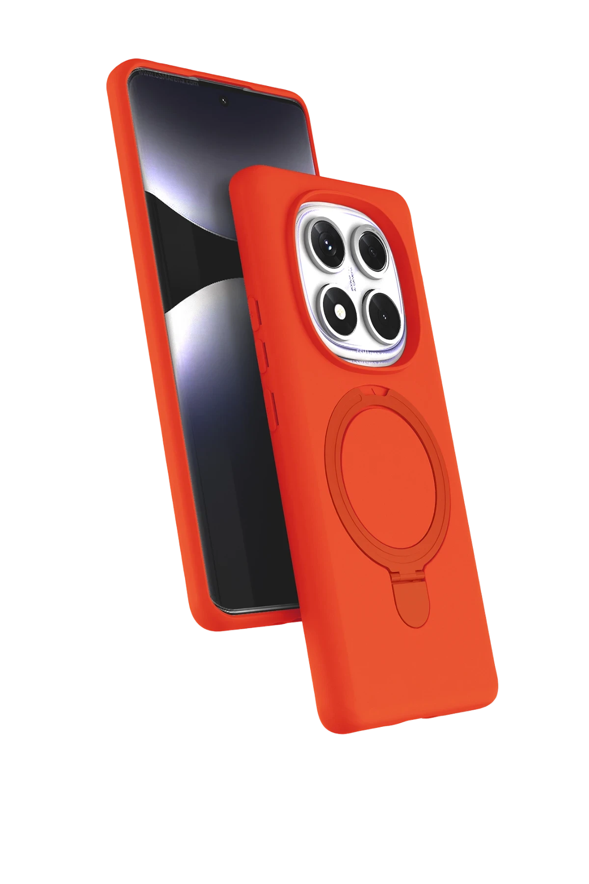 Newface Xiaomi Redmi Note 14 Pro 4G Regal Magsafe Standlı Kapak - Turuncu