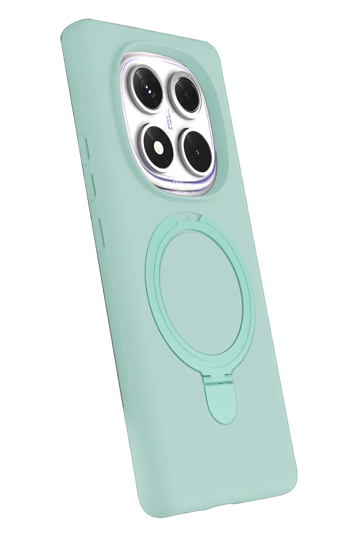 Newface Xiaomi Redmi Note 14 Pro 4G Regal Magsafe Standlı Kapak - Su Yeşili