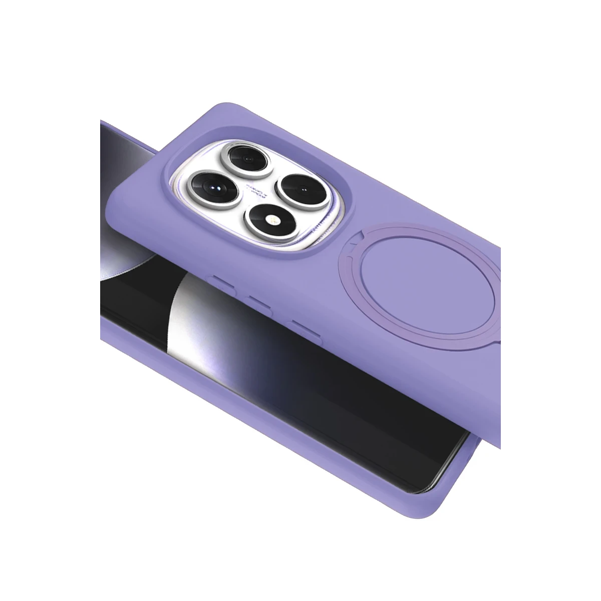 Xiaomi Redmi Note 14 Pro 4G Regal Magsafe Standlı Kapak - Lila