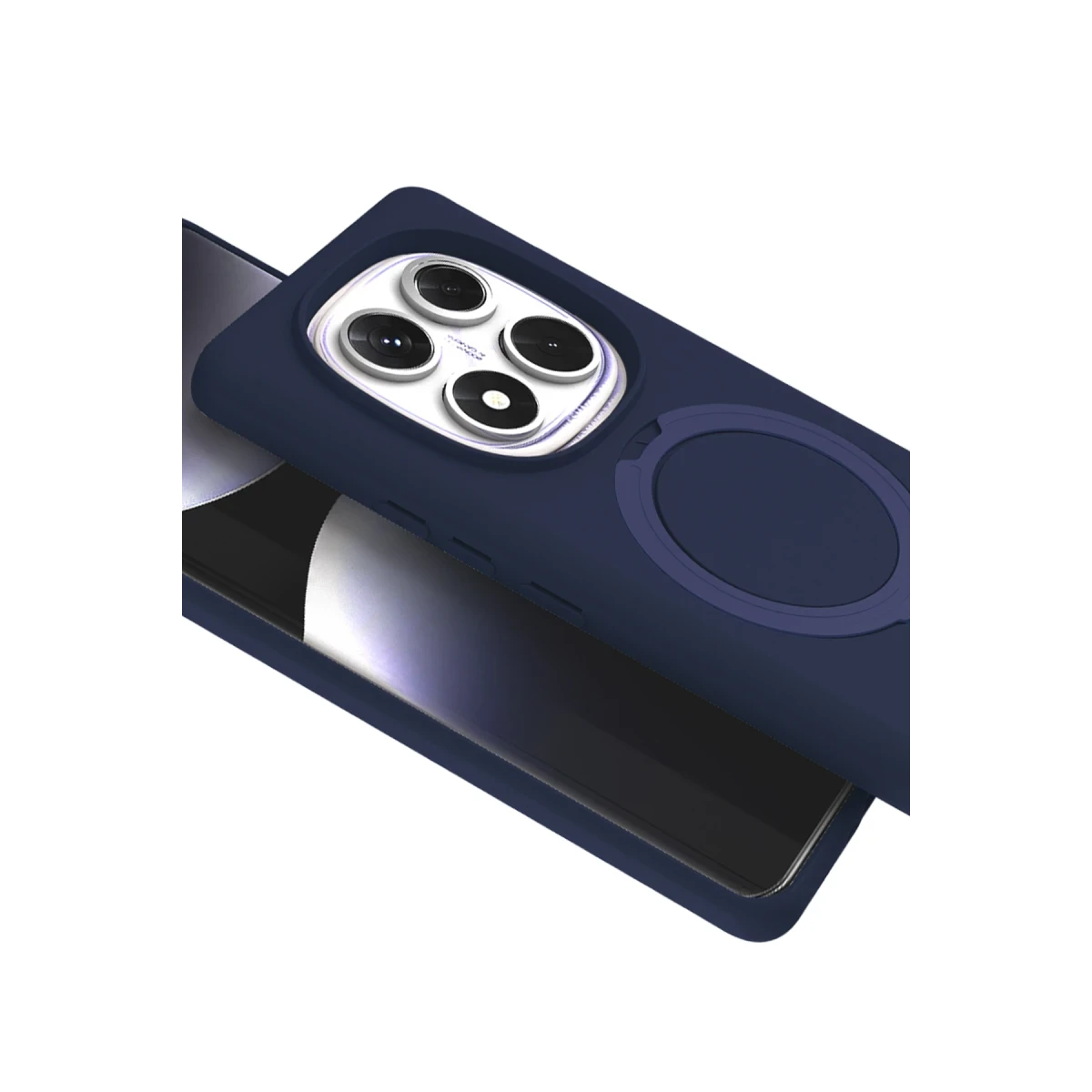 Newface Xiaomi Redmi Note 14 Pro 4G Regal Magsafe Standlı Kapak - Lacivert