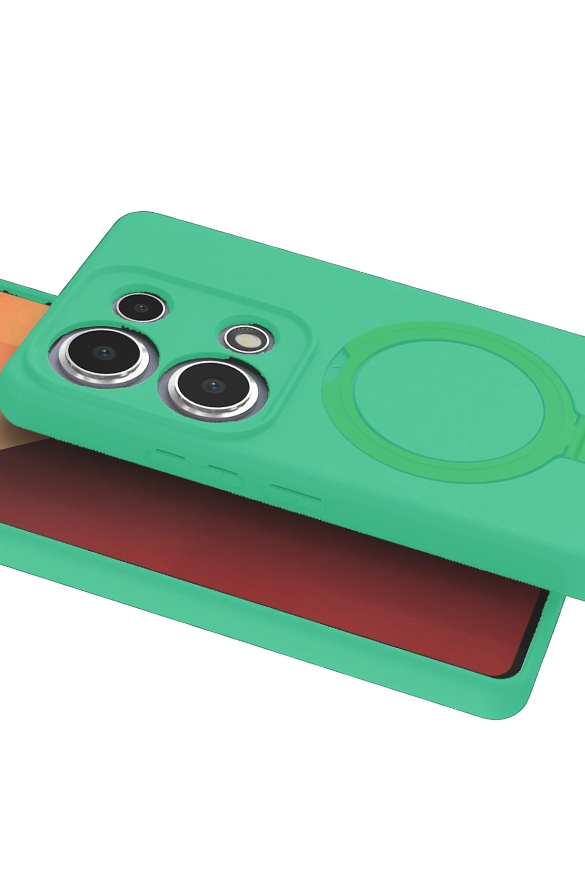 Newface Xiaomi Redmi Note 13 Pro 4G Regal Magsafe Standlı Kapak - Yeşil