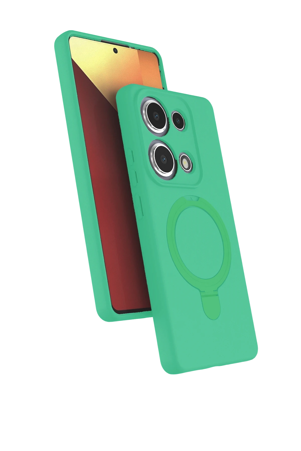 Newface Xiaomi Redmi Note 13 Pro 4G Regal Magsafe Standlı Kapak - Yeşil