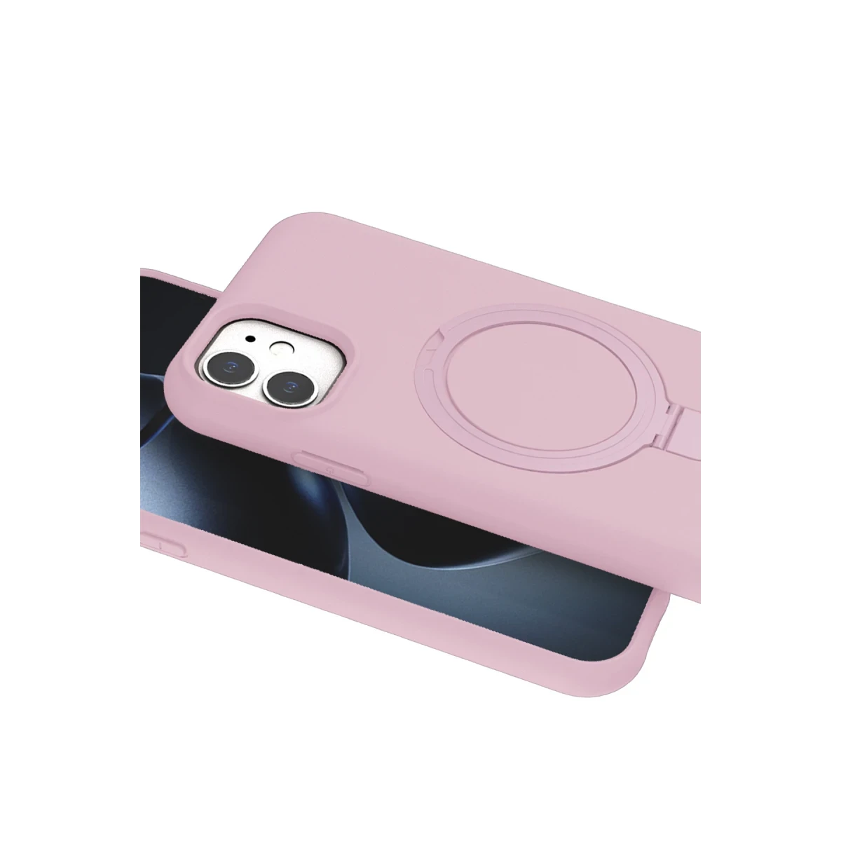Newface Apple iPhone 11 Regal Magsafe Standlı Kapak - Açık Pembe — görsel 8