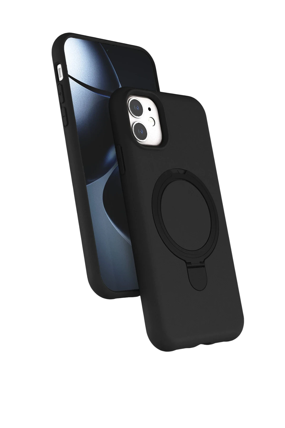 Newface Apple iPhone 11 Regal Magsafe Standlı Kapak - Siyah