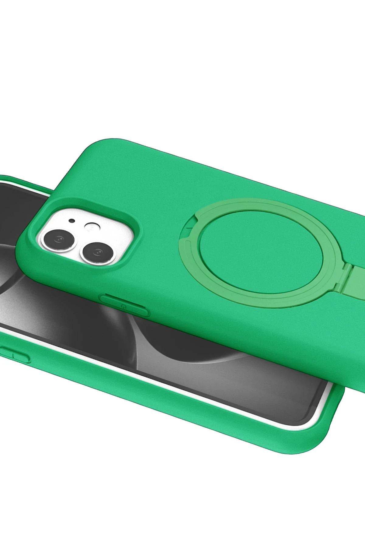 Newface Apple iPhone 11 Regal Magsafe Standlı Kapak - Yeşil