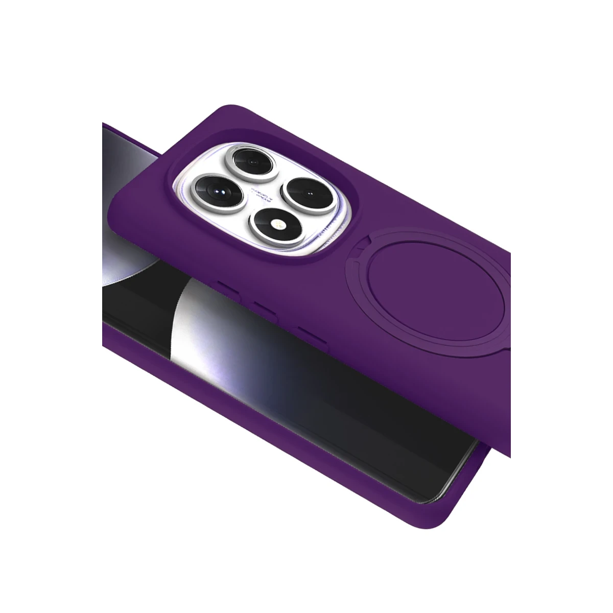 Xiaomi Redmi Note 14 Pro 5G Regal Magsafe Standlı Kapak - Derin Mor