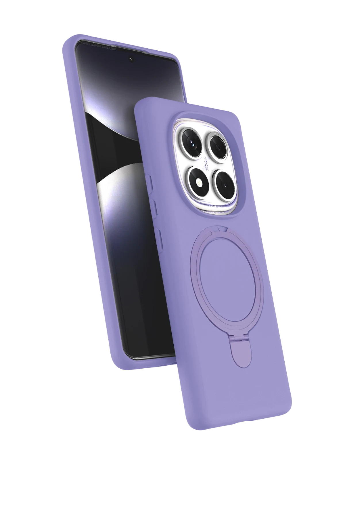 Newface Xiaomi Redmi Note 14 Pro 5G Regal Magsafe Standlı Kapak - Lila