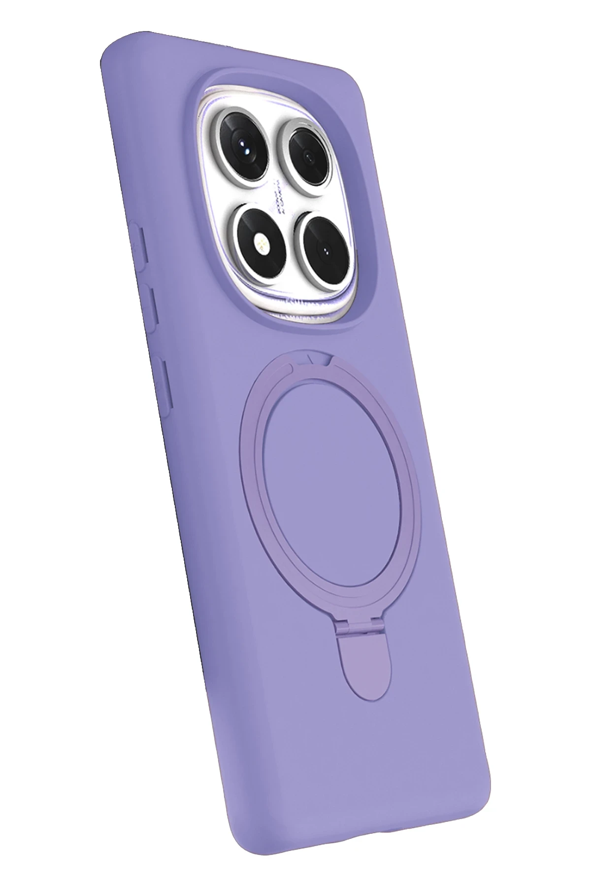 Newface Xiaomi Redmi Note 14 Pro 5G Regal Magsafe Standlı Kapak - Lila