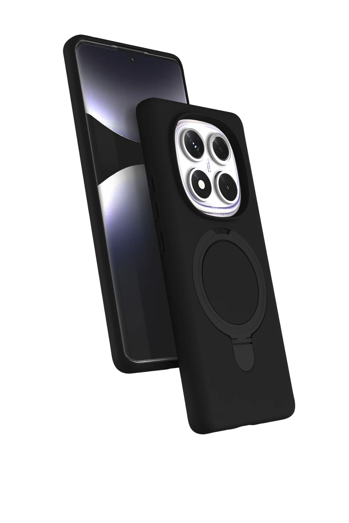 Newface Xiaomi Redmi Note 14 Pro 5G Regal Magsafe Standlı Kapak - Siyah