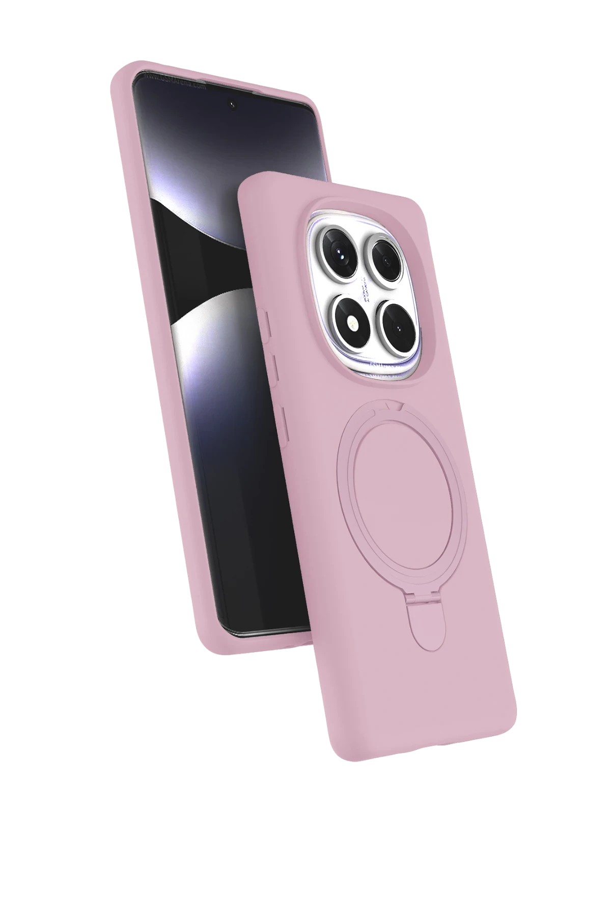 Newface Xiaomi Redmi Note 14 Pro 5G Regal Magsafe Standlı Kapak - Açık Pembe
