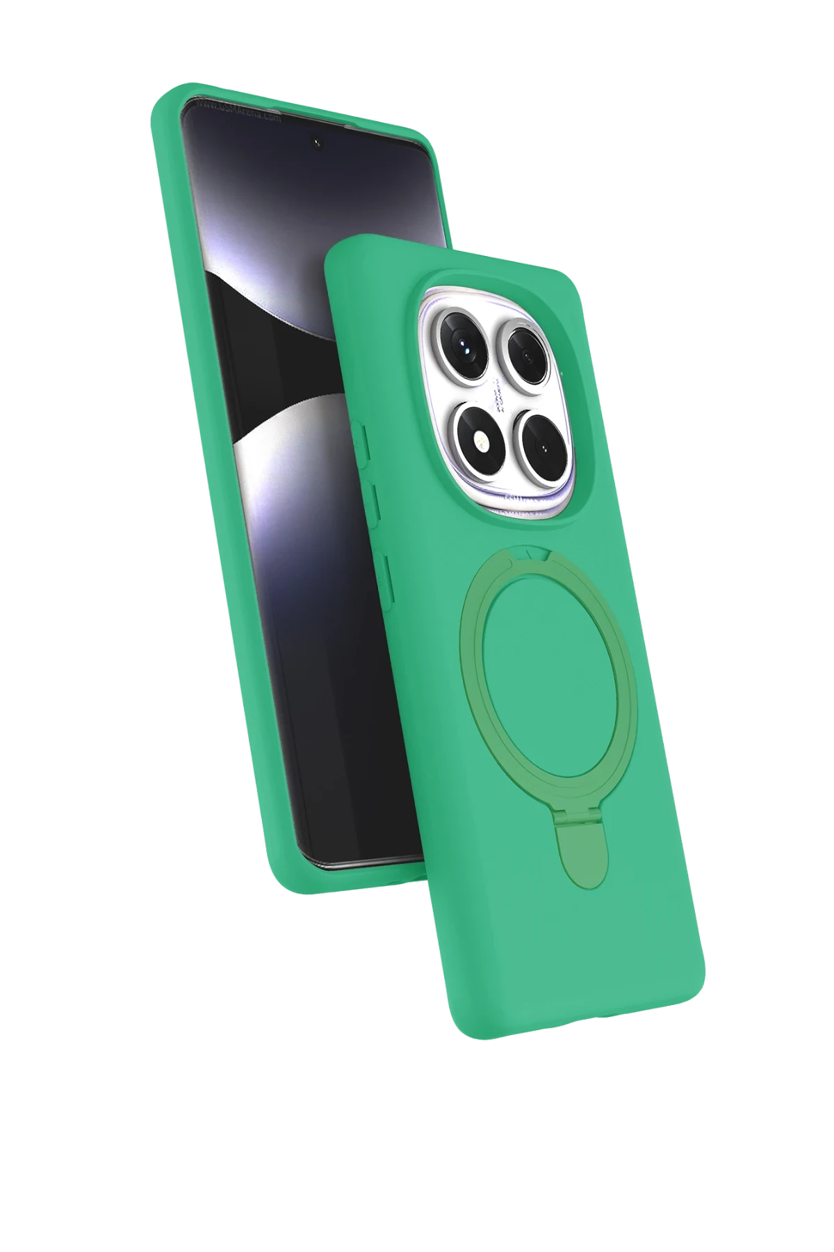 Newface Xiaomi Redmi Note 14 Pro 5G Regal Magsafe Standlı Kapak - Yeşil