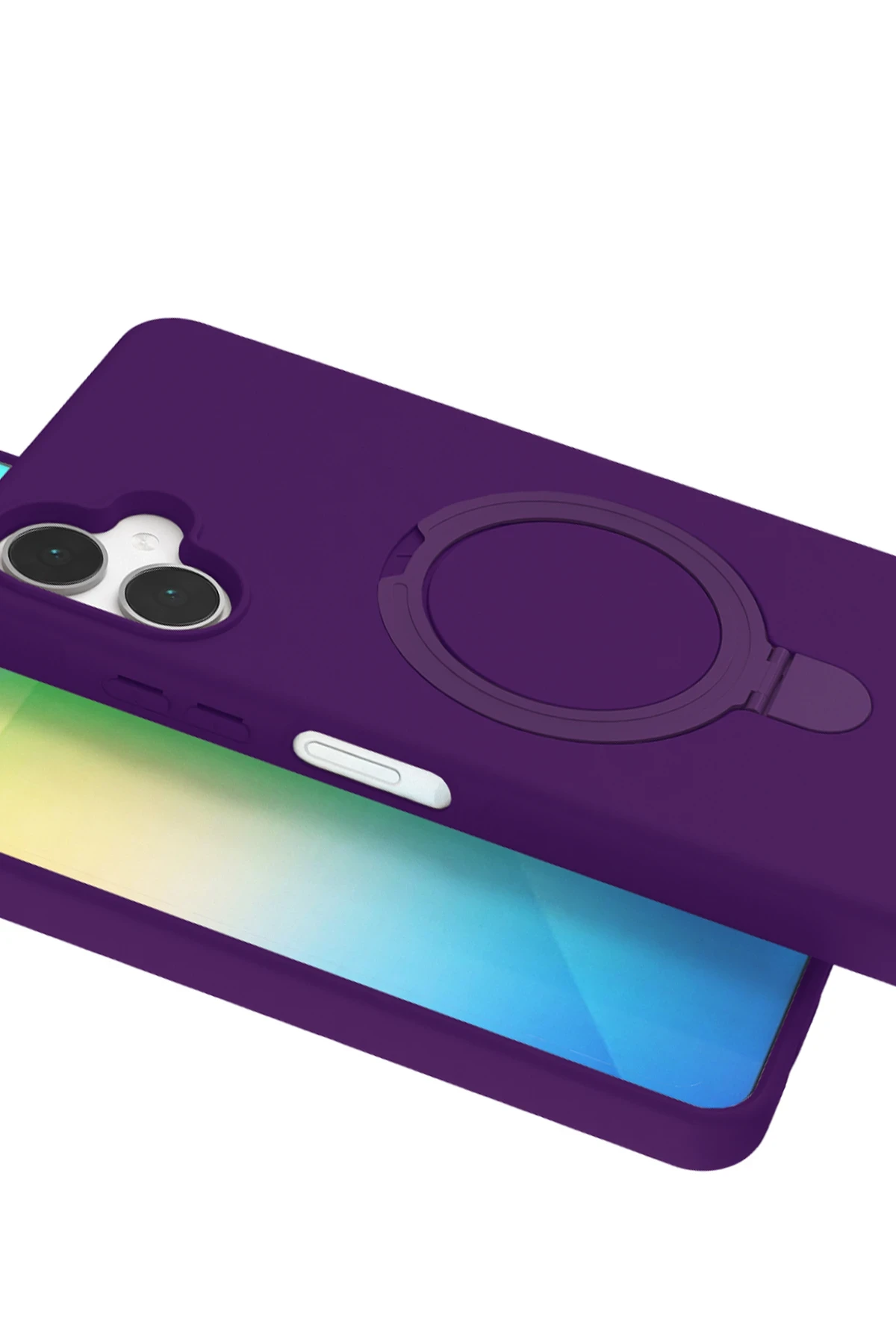 Newface Samsung Galaxy A06 Regal Magsafe Standlı Kapak - Derin Mor