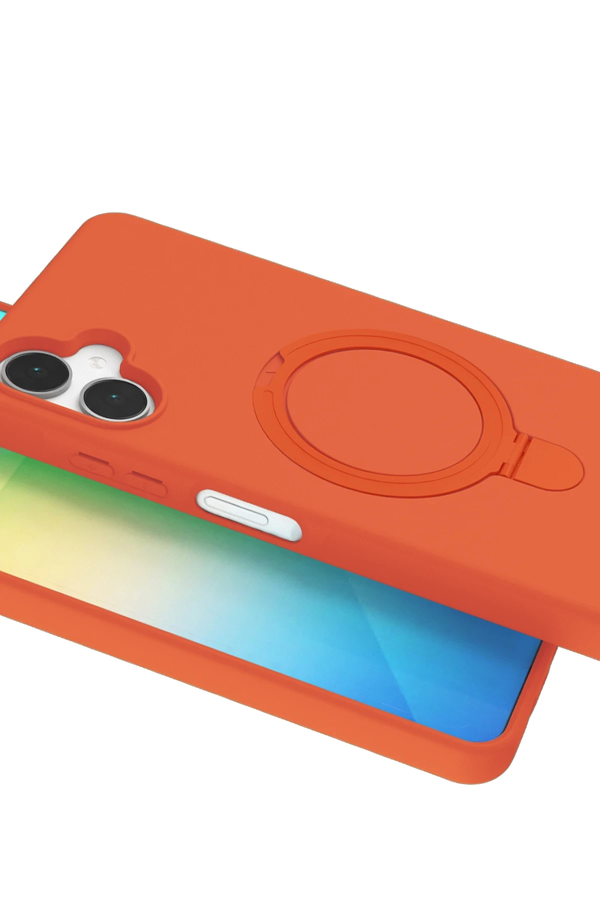Newface Samsung Galaxy A06 Regal Magsafe Standlı Kapak - Turuncu