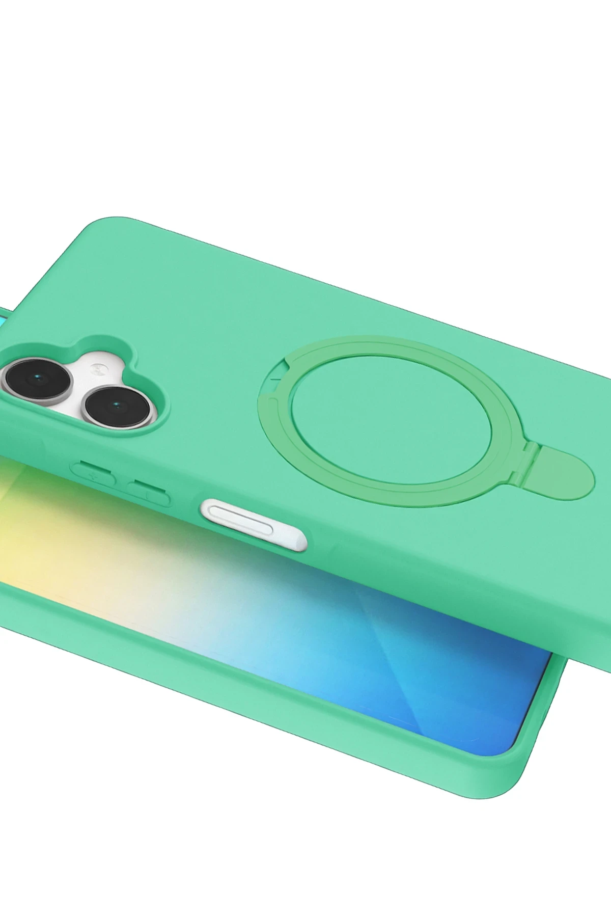 Newface Samsung Galaxy A06 Regal Magsafe Standlı Kapak - Yeşil