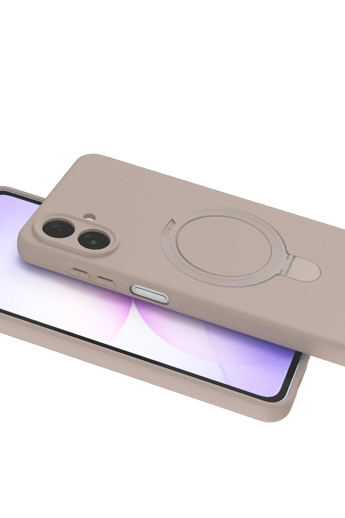 Newface Samsung Galaxy A07 4G Regal Magsafe Standlı Kapak - Çöl Titanyum