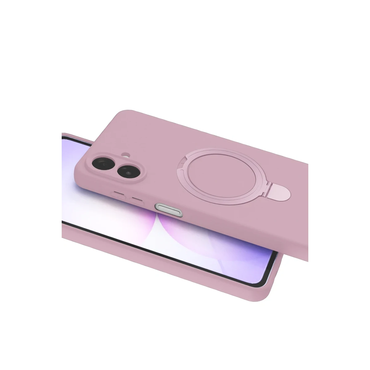Newface Samsung Galaxy A07 4G Regal Magsafe Standlı Kapak - Açık Pembe — görsel 8