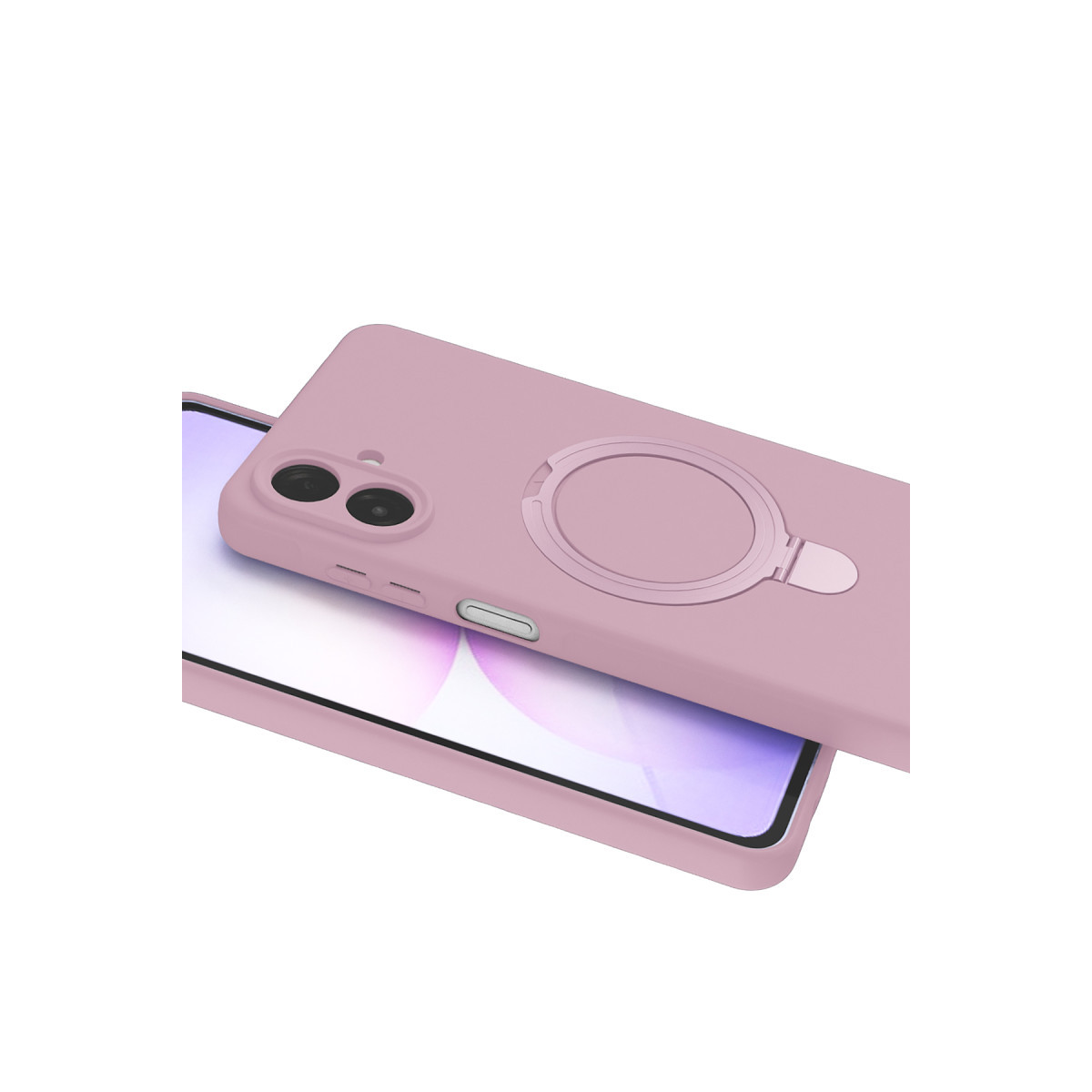 Newface Samsung Galaxy A07 4G Regal Magsafe Standlı Kapak - Açık Pembe — görsel 12