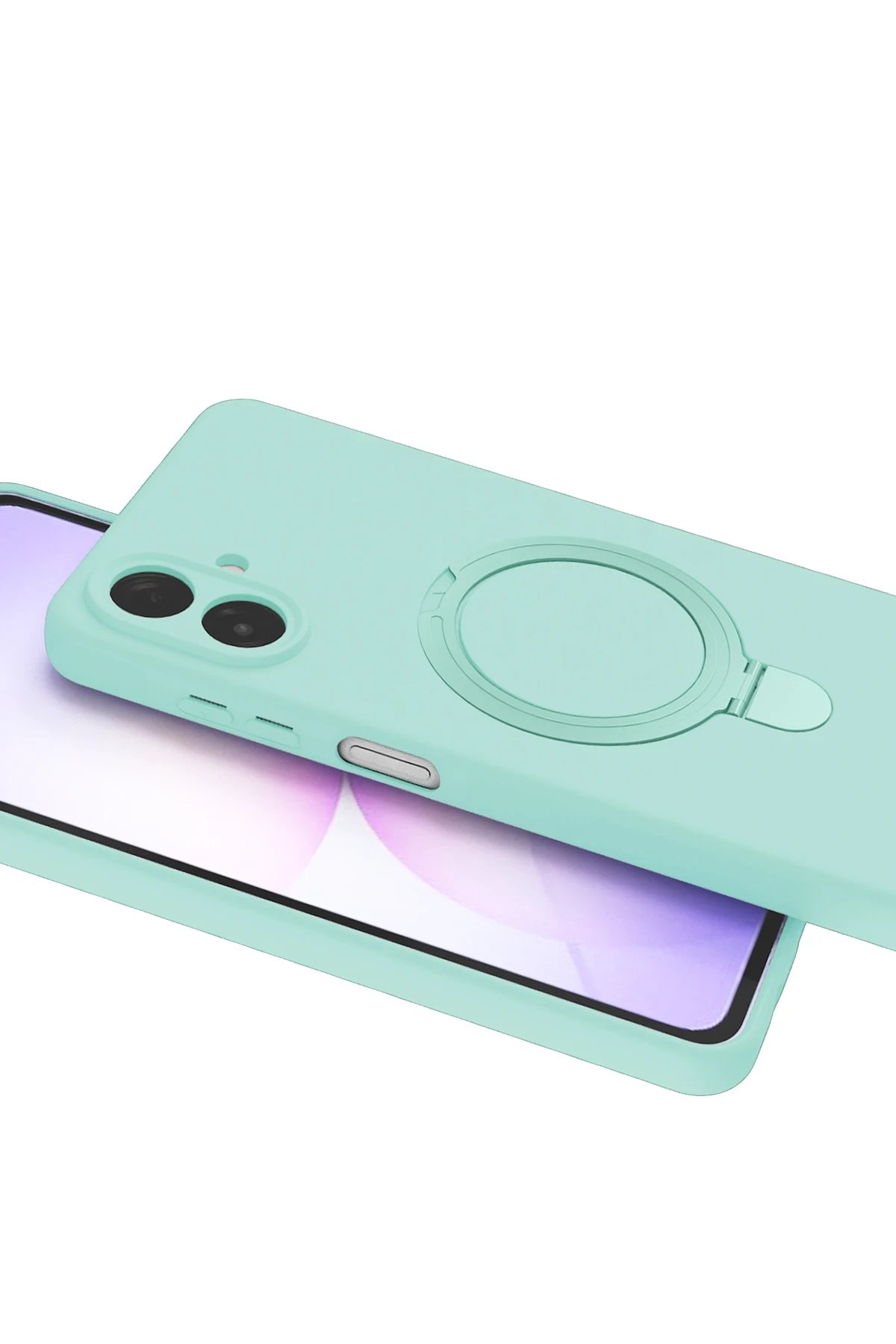 Newface Samsung Galaxy A07 4G Regal Magsafe Standlı Kapak - Su Yeşili