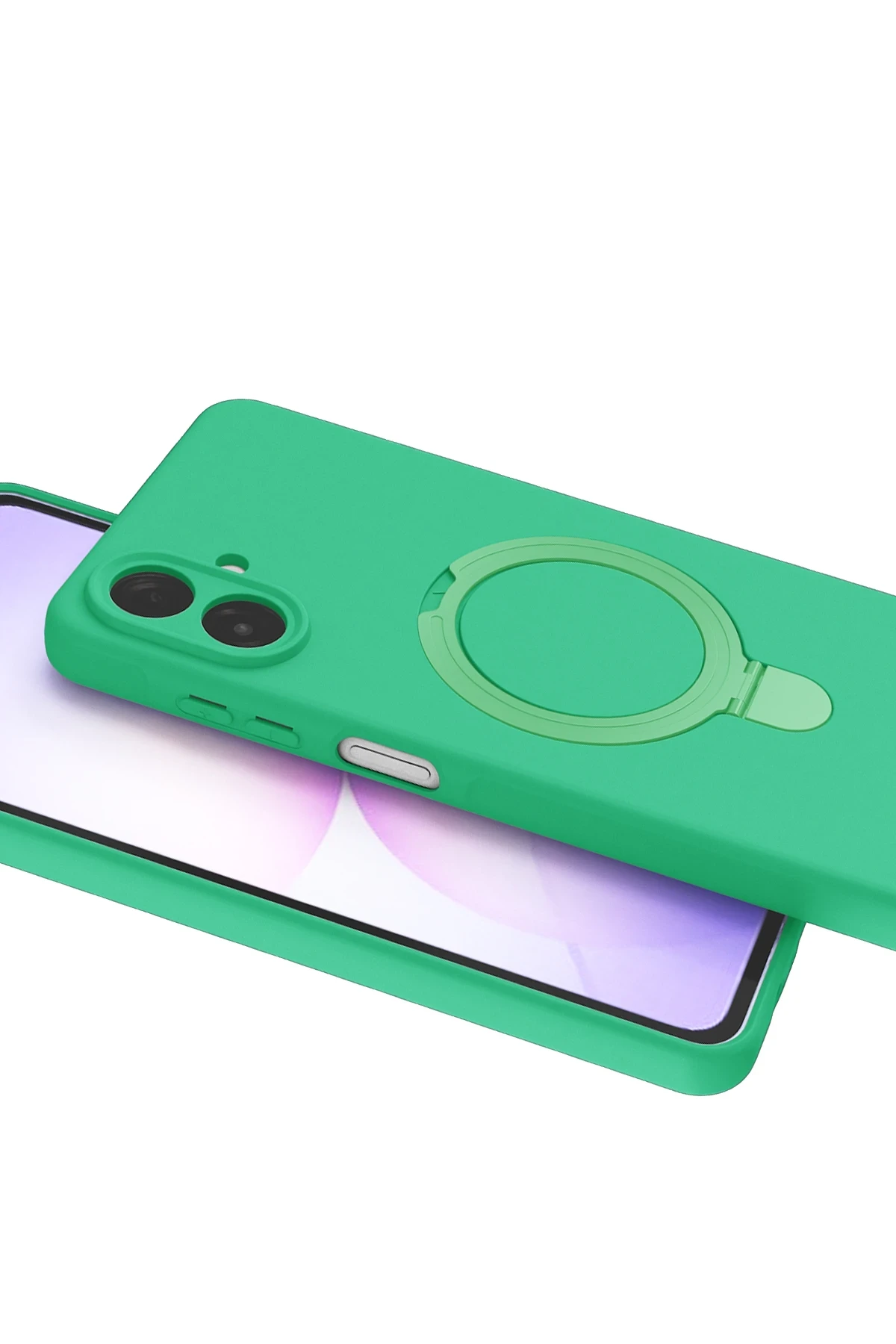 Newface Samsung Galaxy A07 4G Regal Magsafe Standlı Kapak - Yeşil