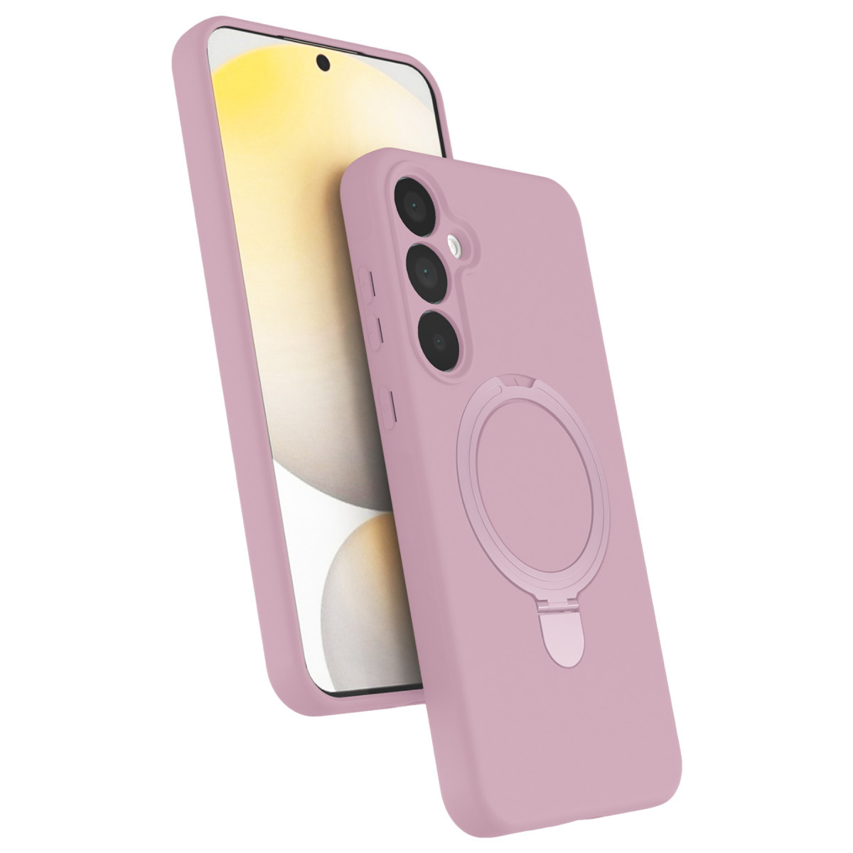 Newface Samsung Galaxy A25 5G Regal Magsafe Standlı Kapak - Açık Pembe — görsel 11