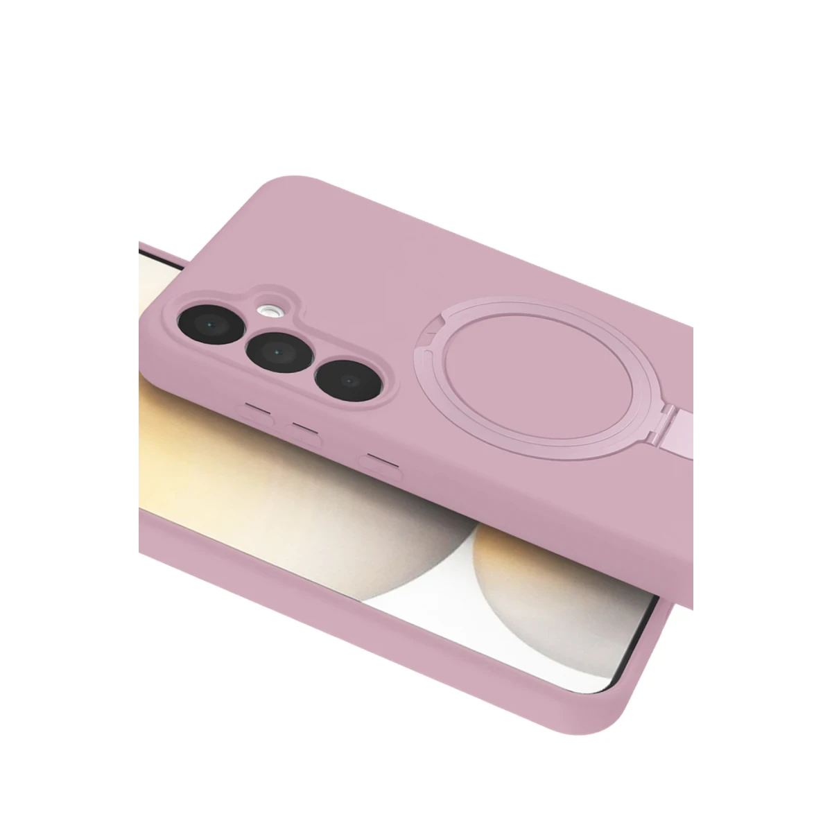 Newface Samsung Galaxy A25 5G Regal Magsafe Standlı Kapak - Açık Pembe — görsel 9