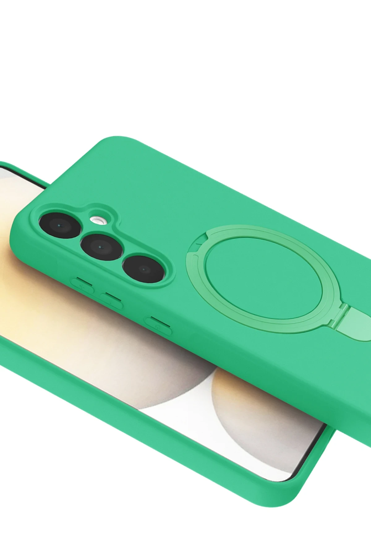 Newface Samsung Galaxy A25 5G Regal Magsafe Standlı Kapak - Yeşil