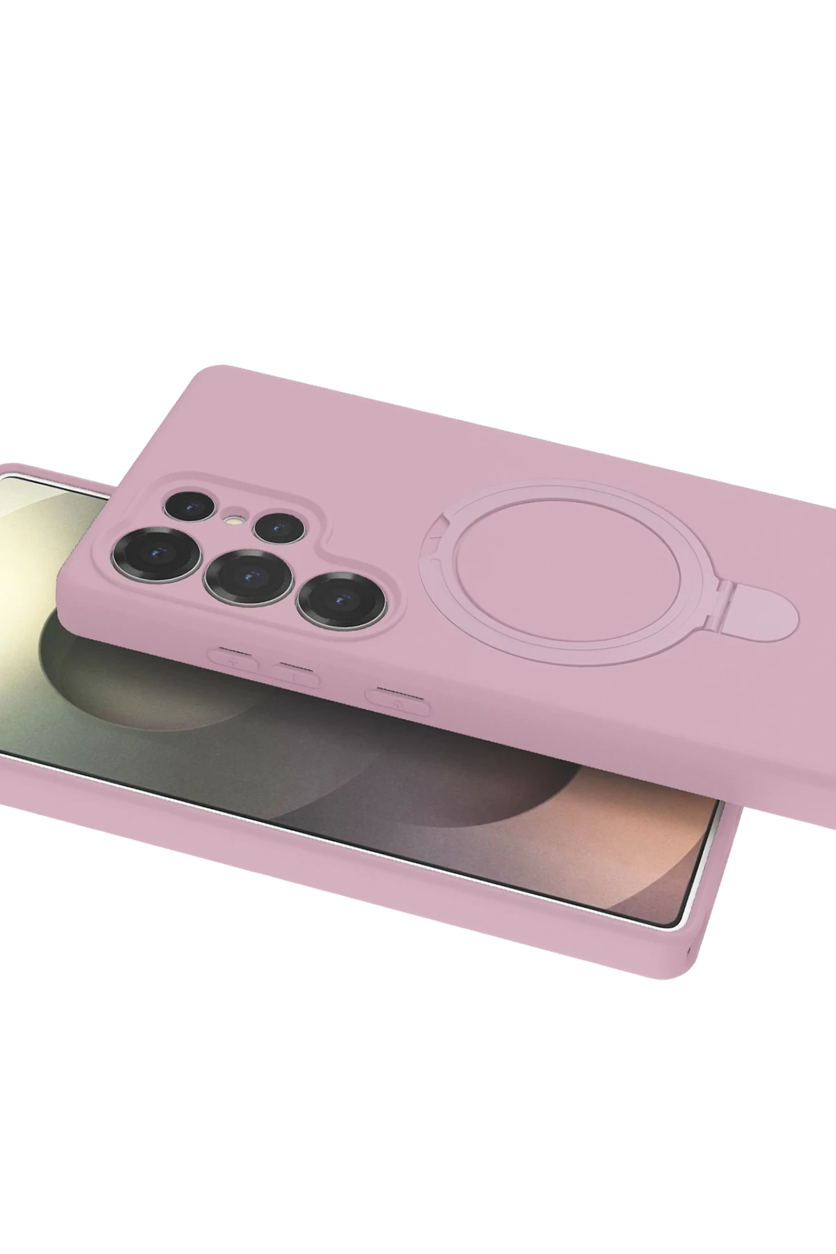 Newface Samsung Galaxy S24 Ultra Regal Magsafe Standlı Kapak - Açık Pembe — görsel 4