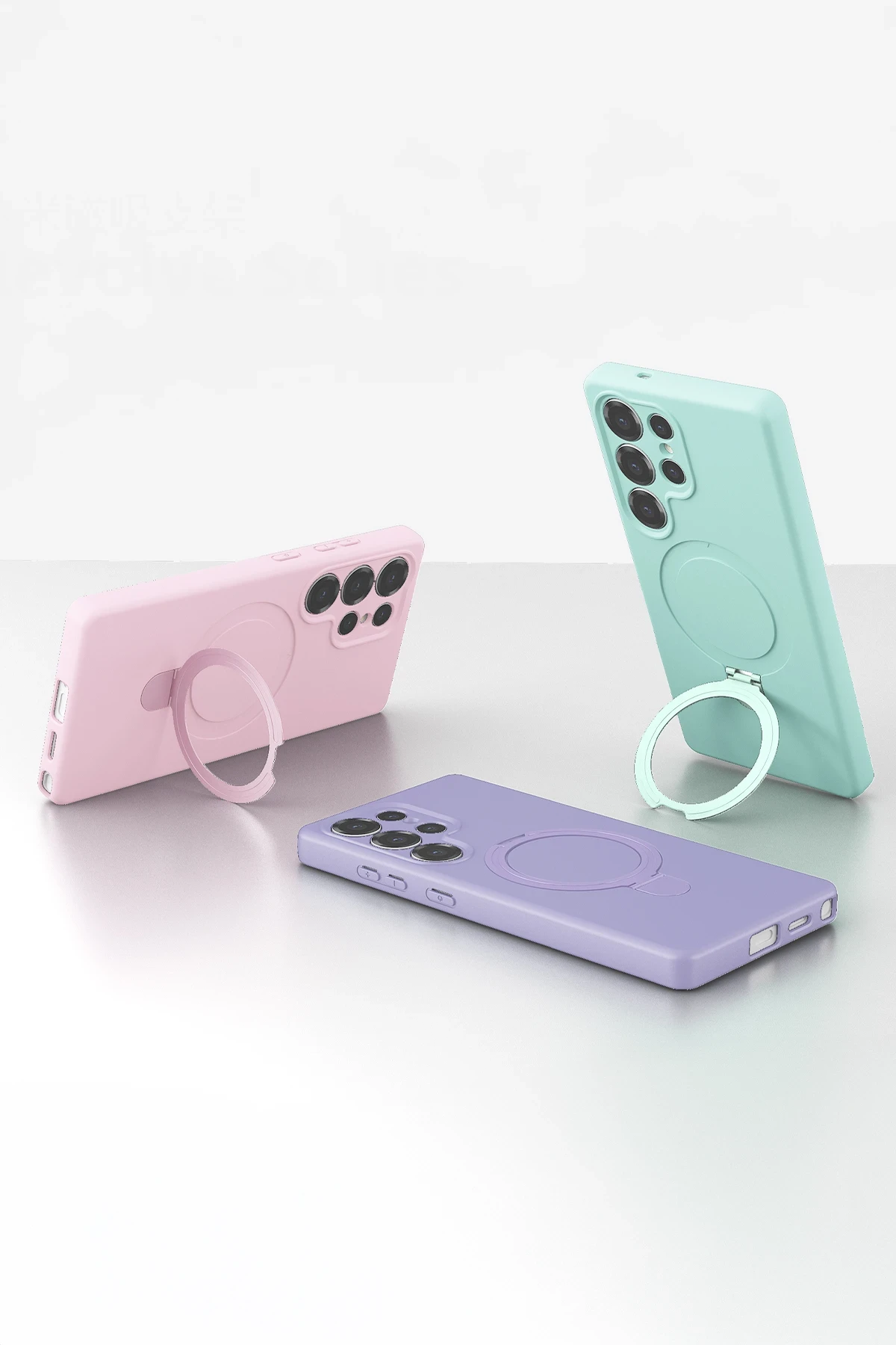 Newface Samsung Galaxy S24 Ultra Regal Magsafe Standlı Kapak - Açık Pembe — görsel 5