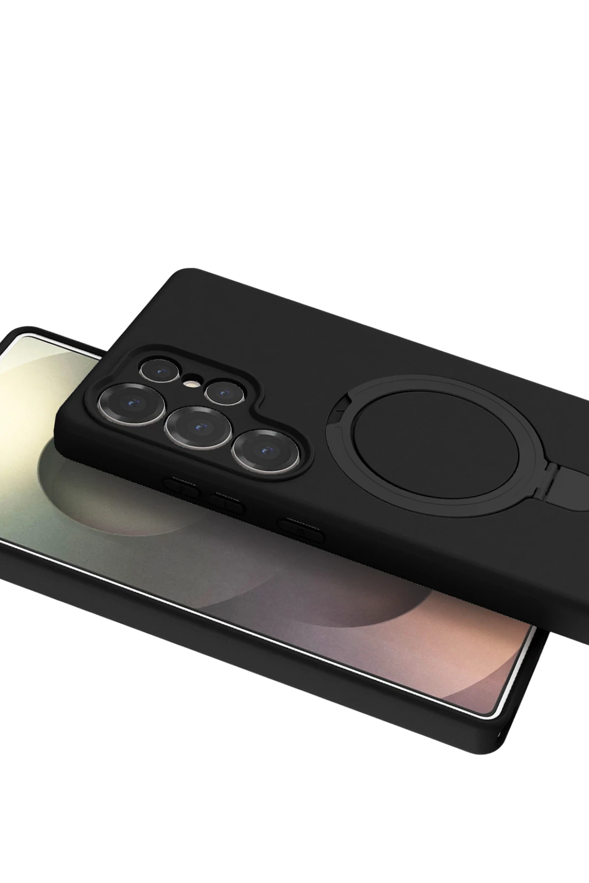 Newface Samsung Galaxy S24 Ultra Regal Magsafe Standlı Kapak - Siyah