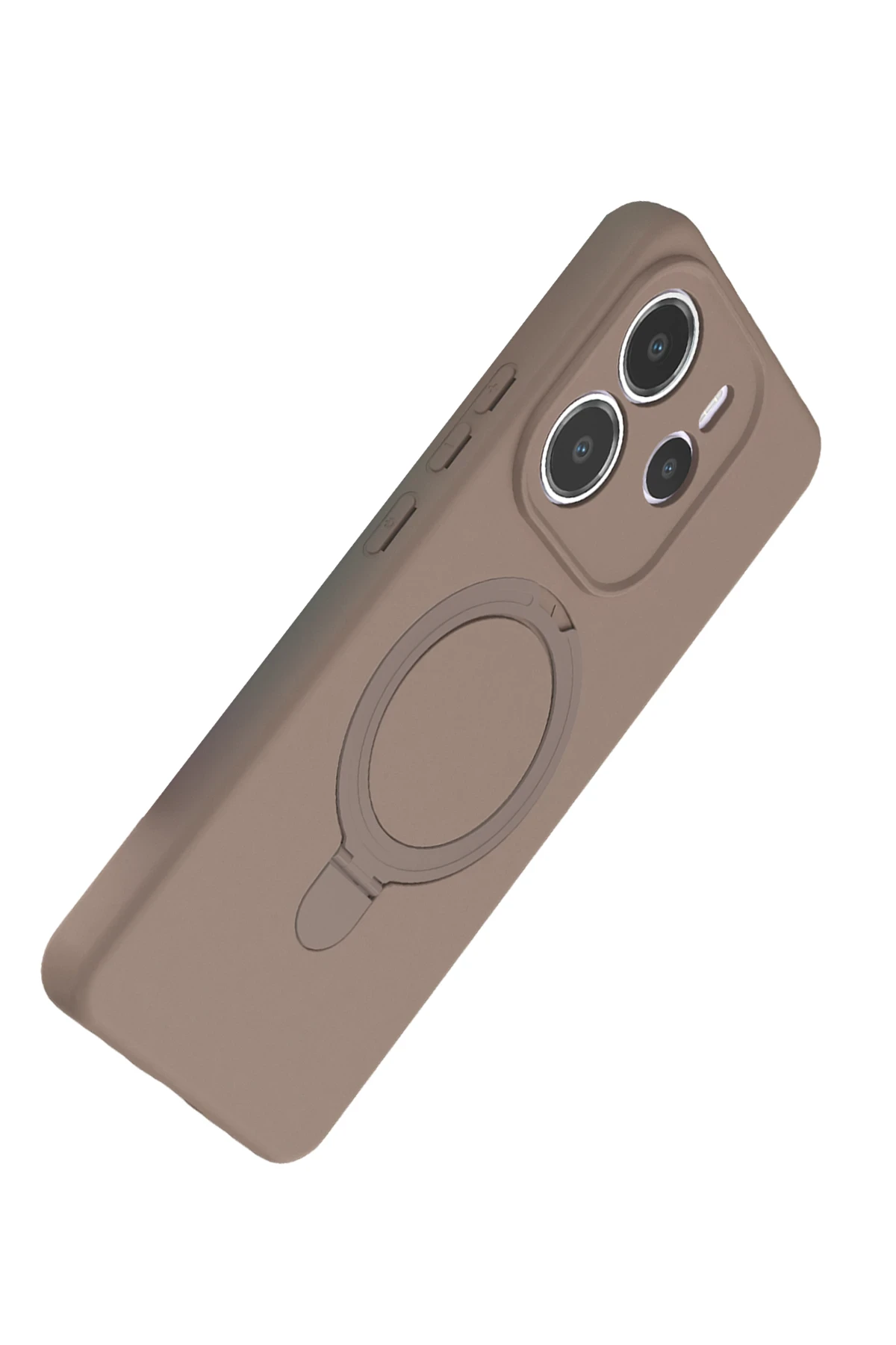 Newface Xiaomi Redmi Note 14 4G Regal Magsafe Standlı Kapak - Çöl Titanyum