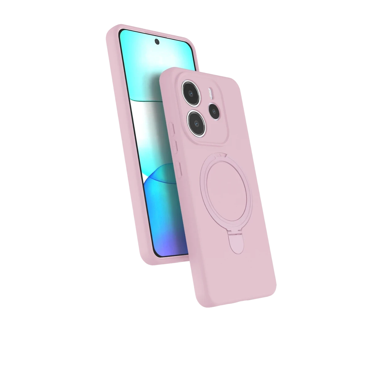 Newface Xiaomi Redmi Note 14 4G Regal Magsafe Standlı Kapak - Açık Pembe — görsel 5