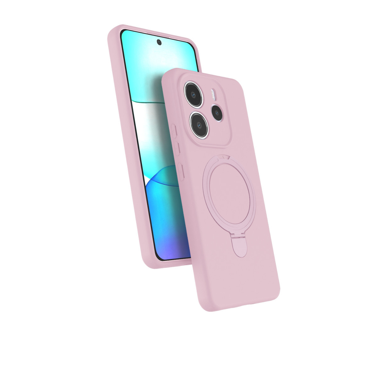 Newface Xiaomi Redmi Note 14 4G Regal Magsafe Standlı Kapak - Açık Pembe — görsel 9