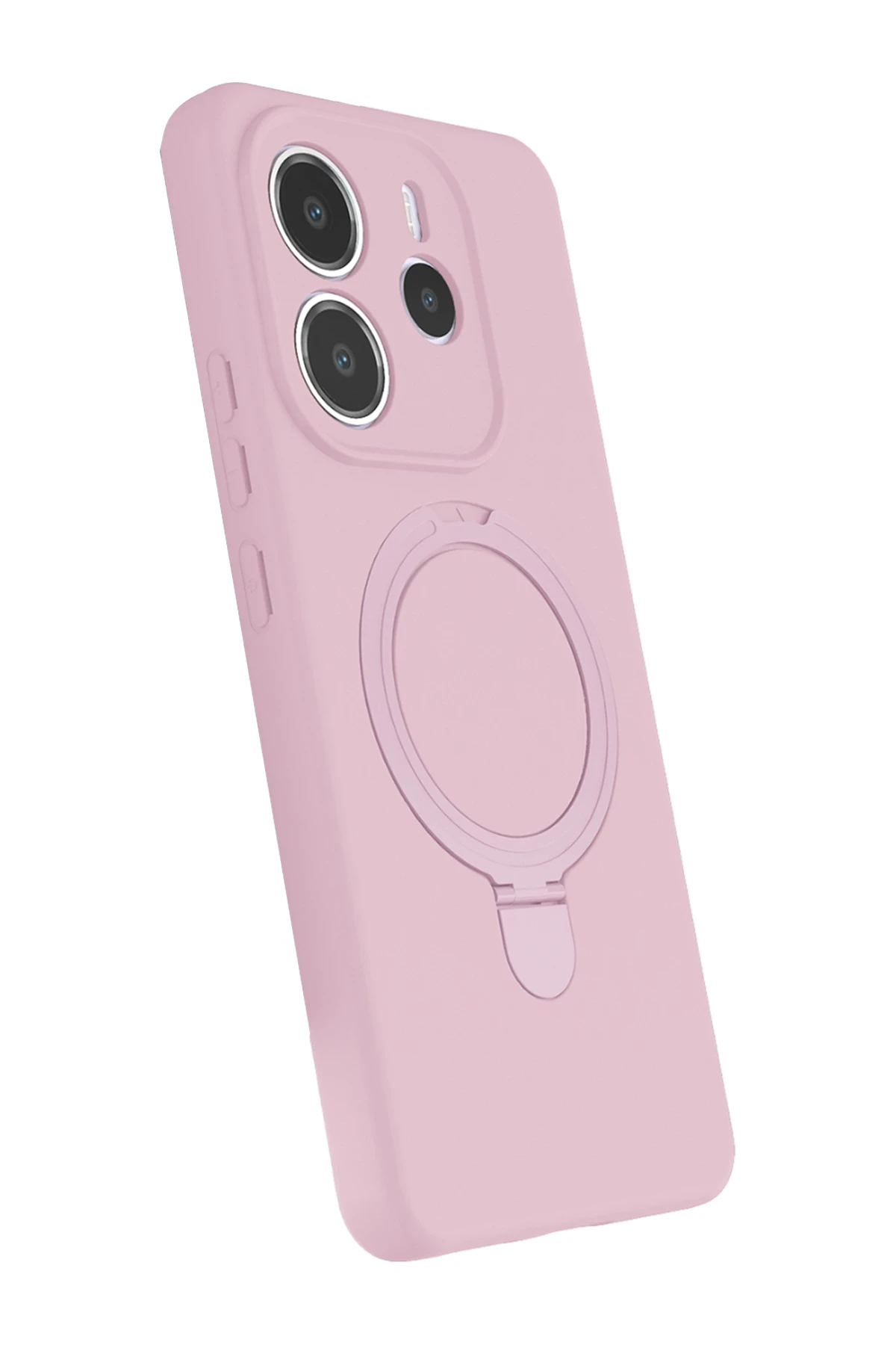 Newface Xiaomi Redmi Note 14 4G Regal Magsafe Standlı Kapak - Açık Pembe