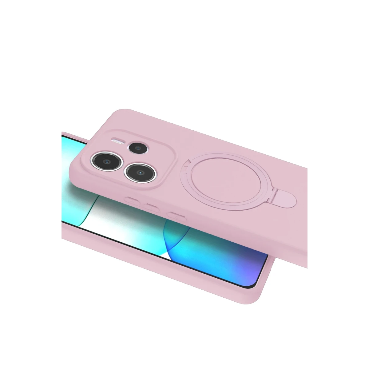 Newface Xiaomi Redmi Note 14 4G Regal Magsafe Standlı Kapak - Açık Pembe — görsel 8