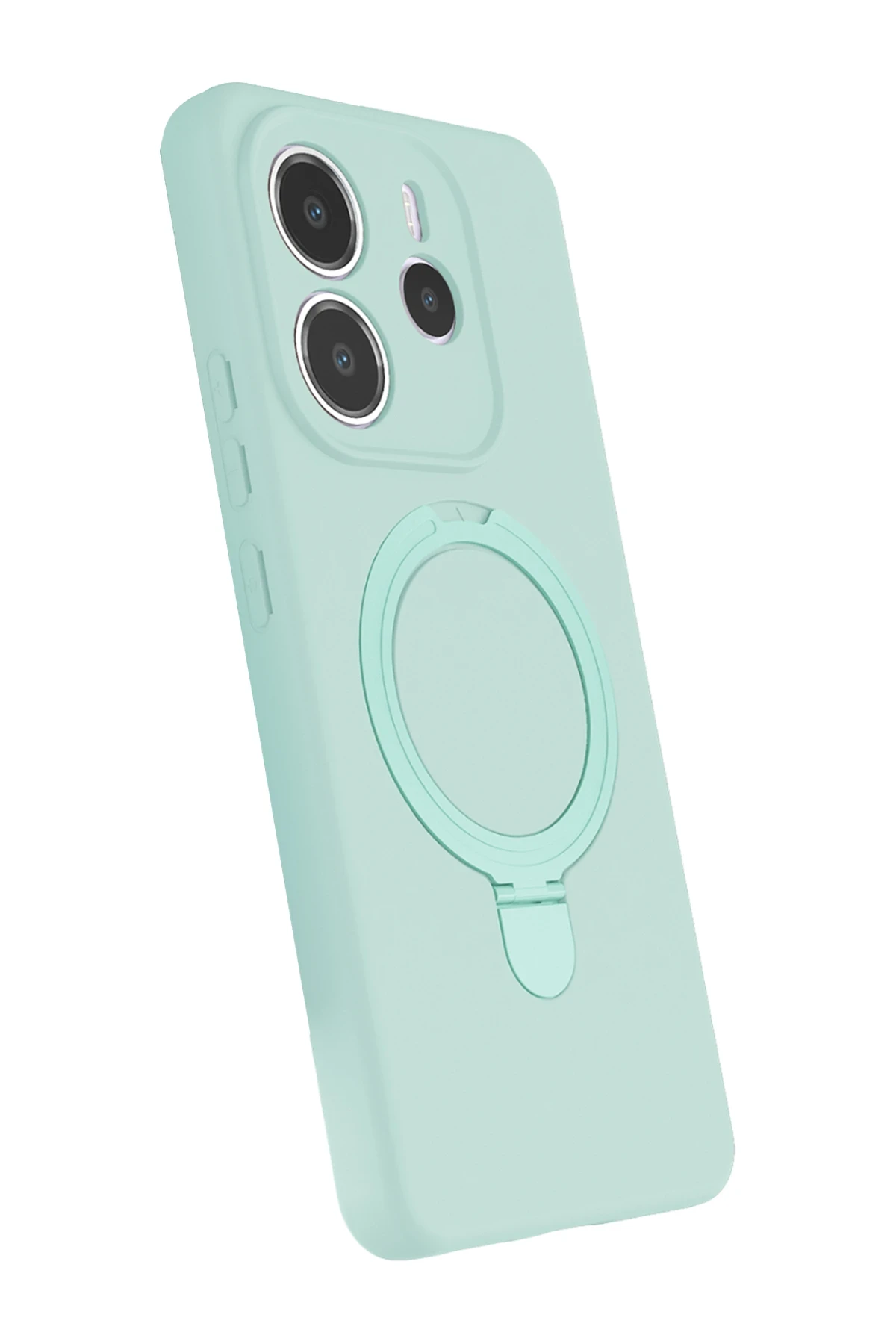 Newface Xiaomi Redmi Note 14 4G Regal Magsafe Standlı Kapak - Su Yeşili
