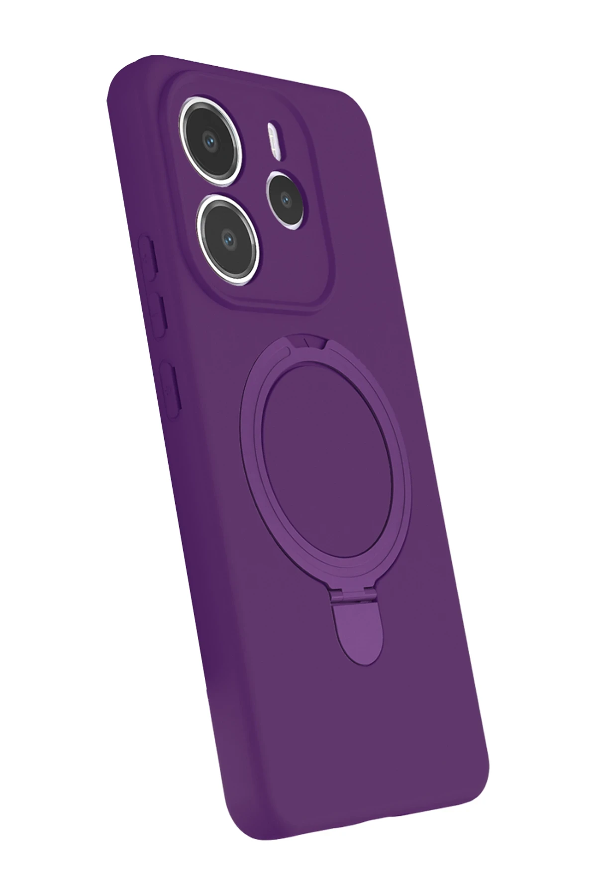 Newface Xiaomi Redmi Note 14 4G Regal Magsafe Standlı Kapak - Derin Mor