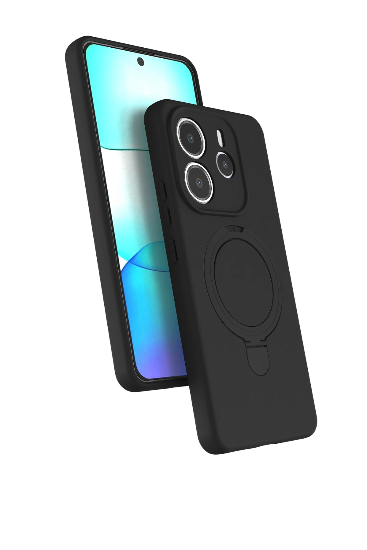 Newface Xiaomi Redmi Note 14 4G Regal Magsafe Standlı Kapak - Siyah