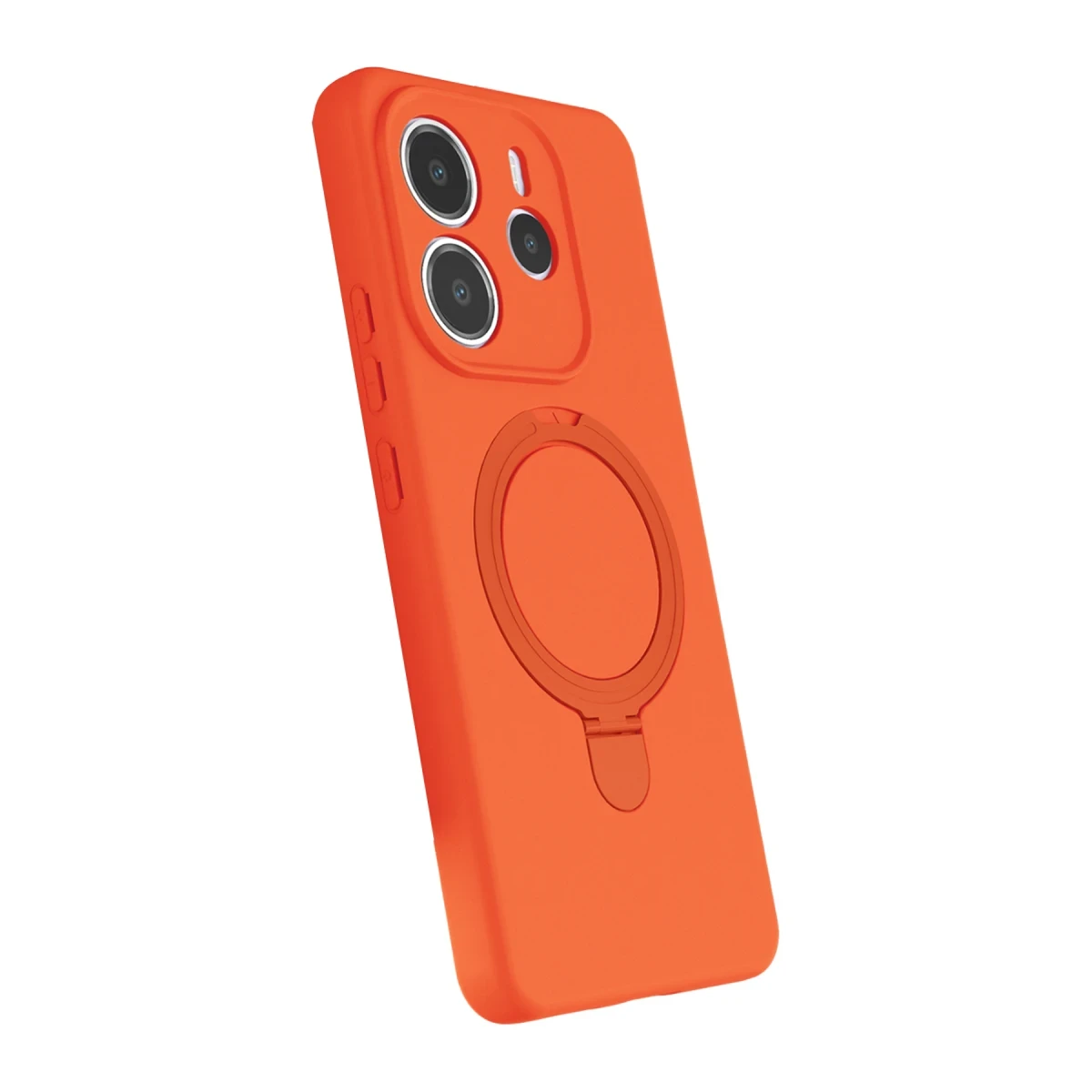Newface Xiaomi Redmi Note 14 4G Regal Magsafe Standlı Kapak - Turuncu