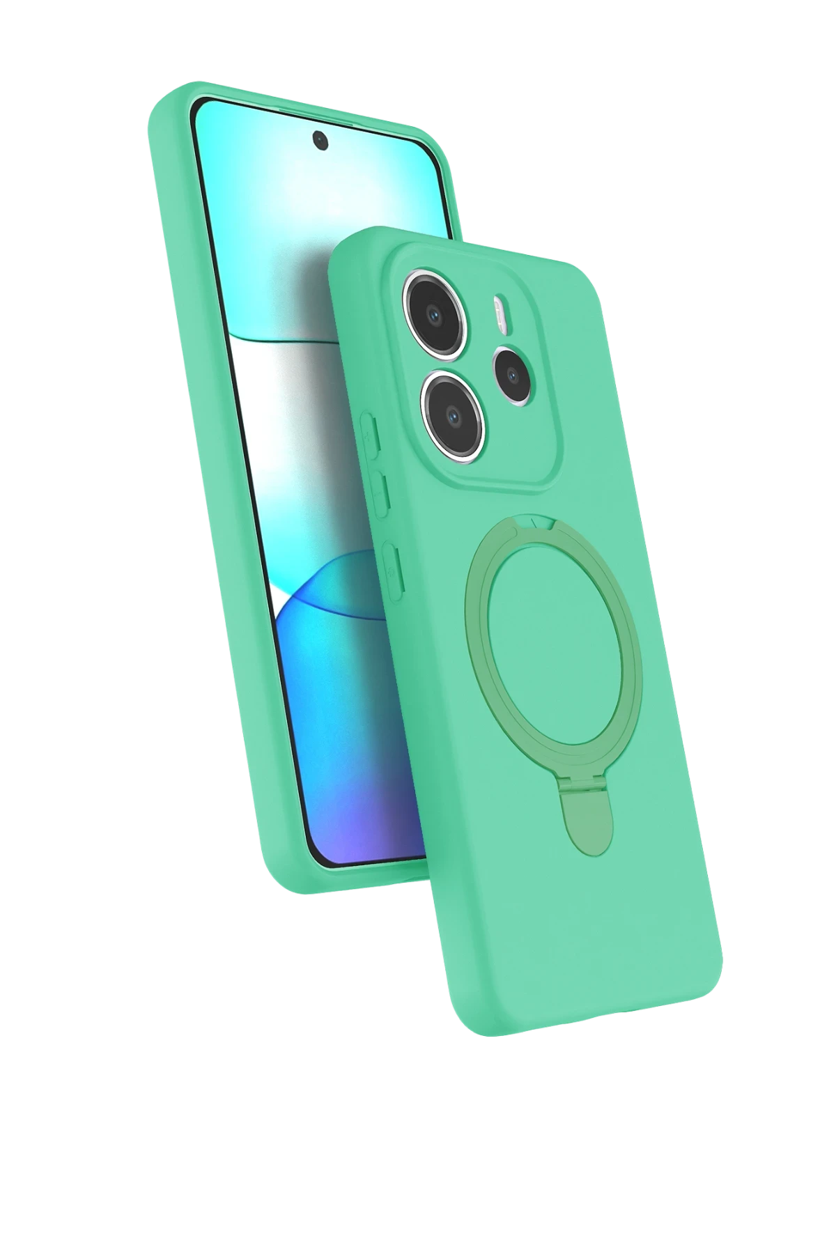 Newface Xiaomi Redmi Note 14 4G Regal Magsafe Standlı Kapak - Yeşil