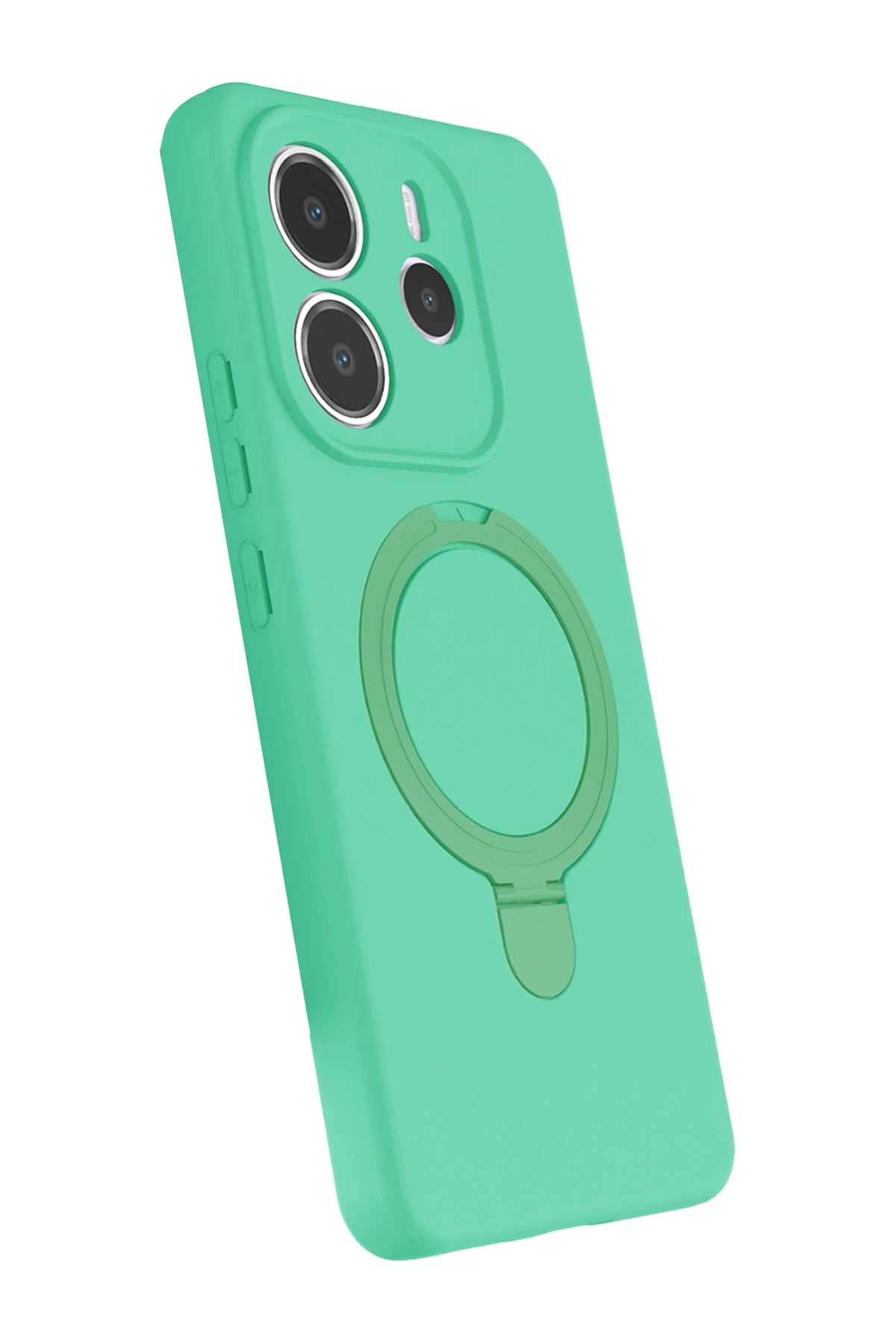 Newface Xiaomi Redmi Note 14 4G Regal Magsafe Standlı Kapak - Yeşil